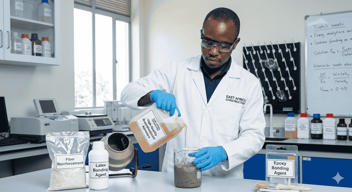 Concrete admixtures and bonding agents for construction